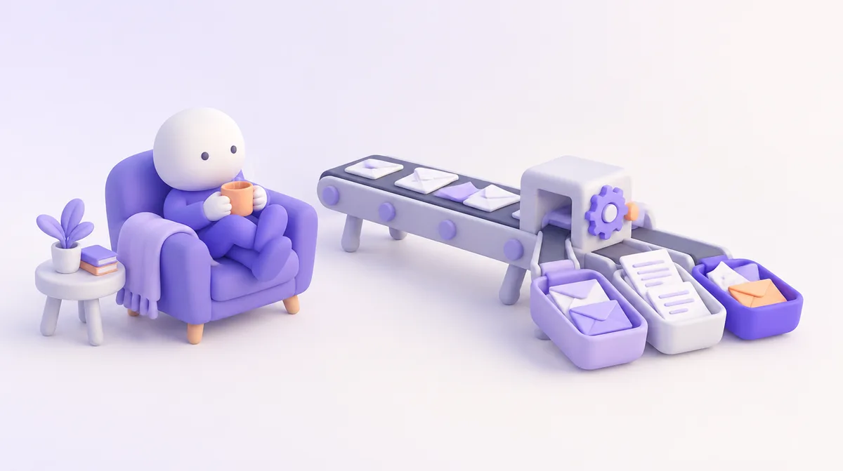 Automatiser avec l’IA : un tapis roulant trie le courrier pendant qu’on se repose