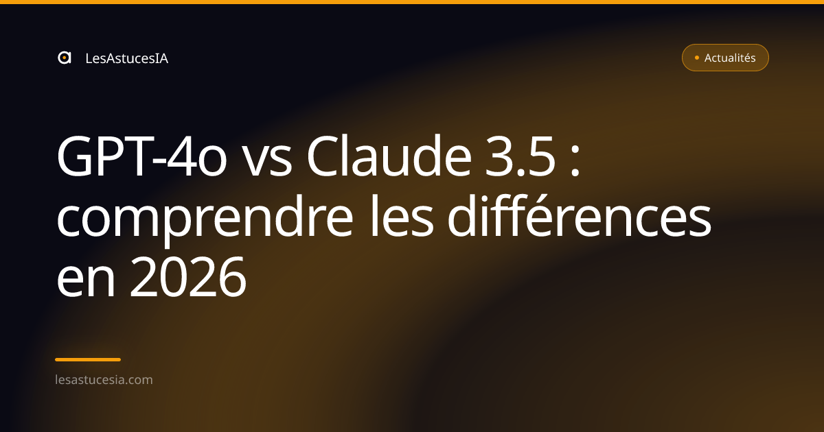GPT-4o vs Claude 3.5 : comprendre les différences en 2026