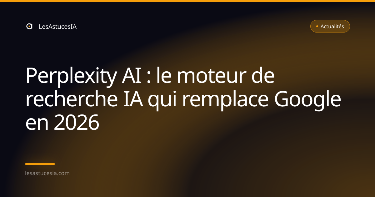 Perplexity AI : le moteur de recherche IA qui remplace Google en 2026