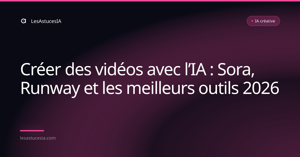 Créer des vidéos avec l’IA : Sora, Runway et les meilleurs outils 2026