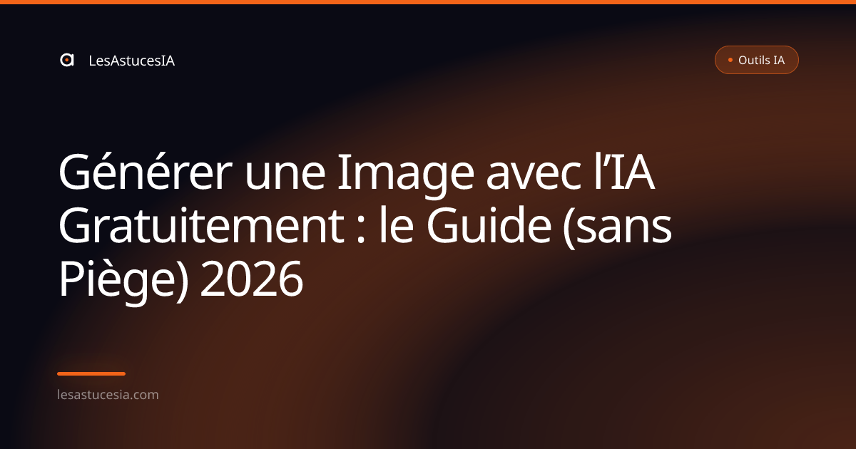 Générer une Image avec l’IA Gratuitement : le Guide (sans Piège) 2026