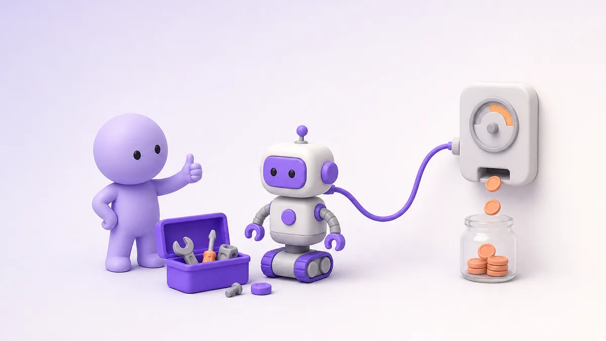 Le coût caché d’un agent IA gratuit : l’outil est offert, mais le câble du robot fait tourner un compteur de pièces