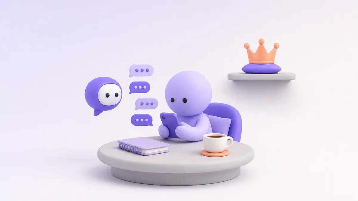 Rester sur ChatGPT gratuit : pour quelques échanges simples, le personnage écrit tranquille et laisse la couronne