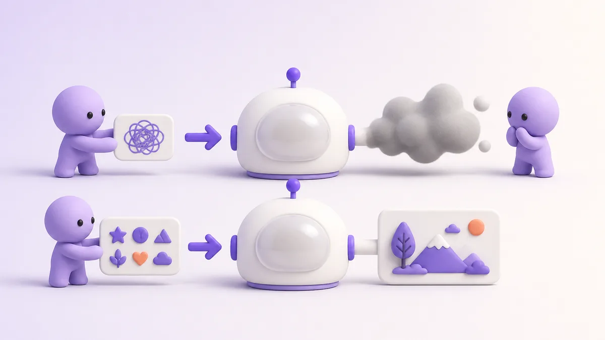 Être précis avec ChatGPT : une demande floue donne un nuage flou, une demande détaillée une réponse nette