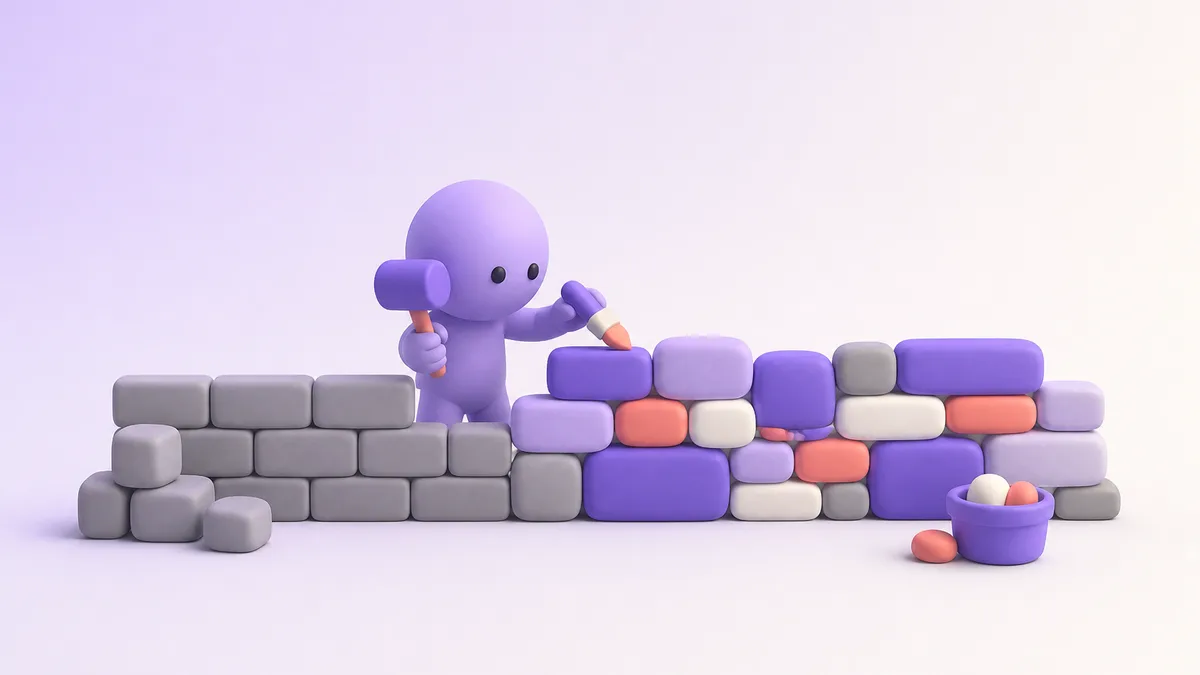 Humaniser un texte IA à la main : remplacer les briques toutes pareilles par un mur varié, posé à la main
