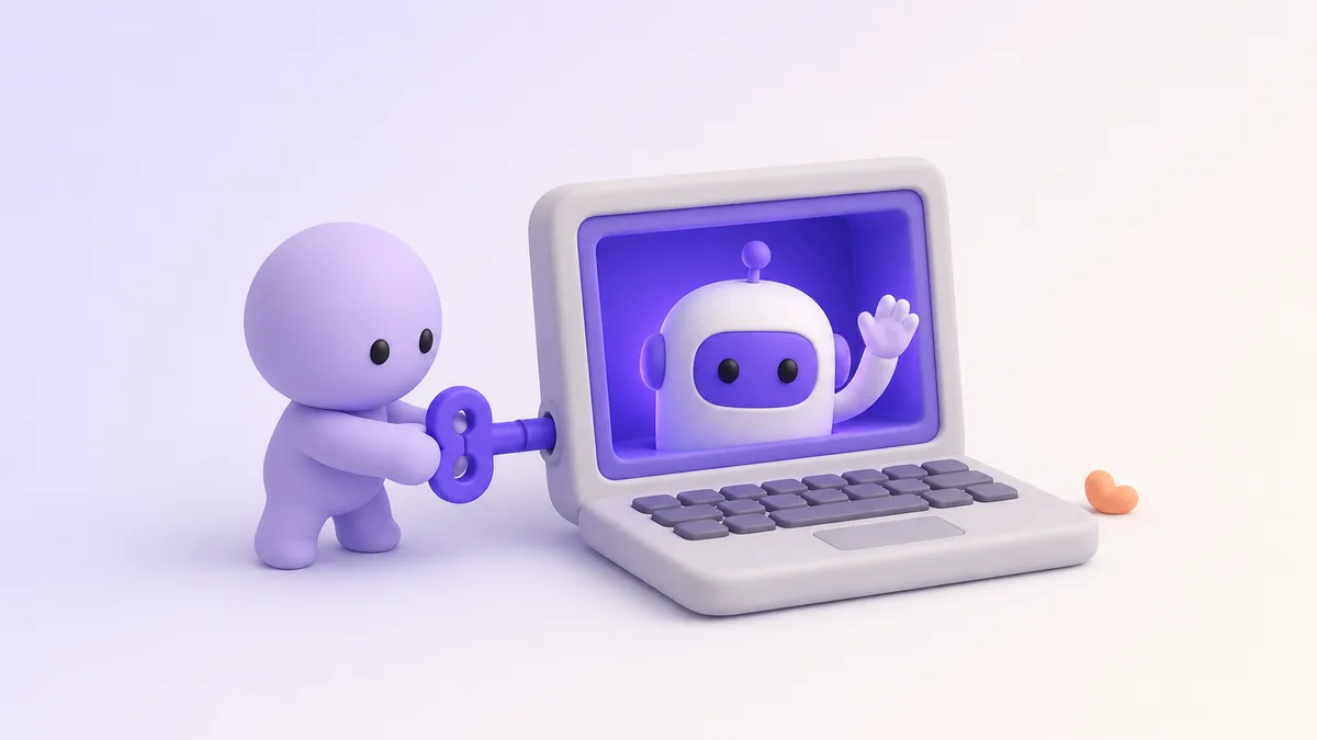 Première session de Claude Code : tourner la clé, le terminal s’allume et le petit robot salue